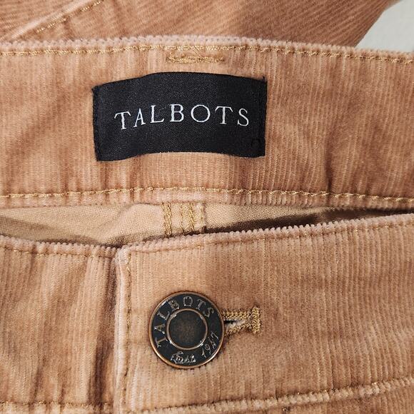 Talbots Womens Tan Corduroy Straight Leg Pants Size 16W Minimalist Academia - Picture 8 of 14